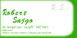 robert sajgo business card